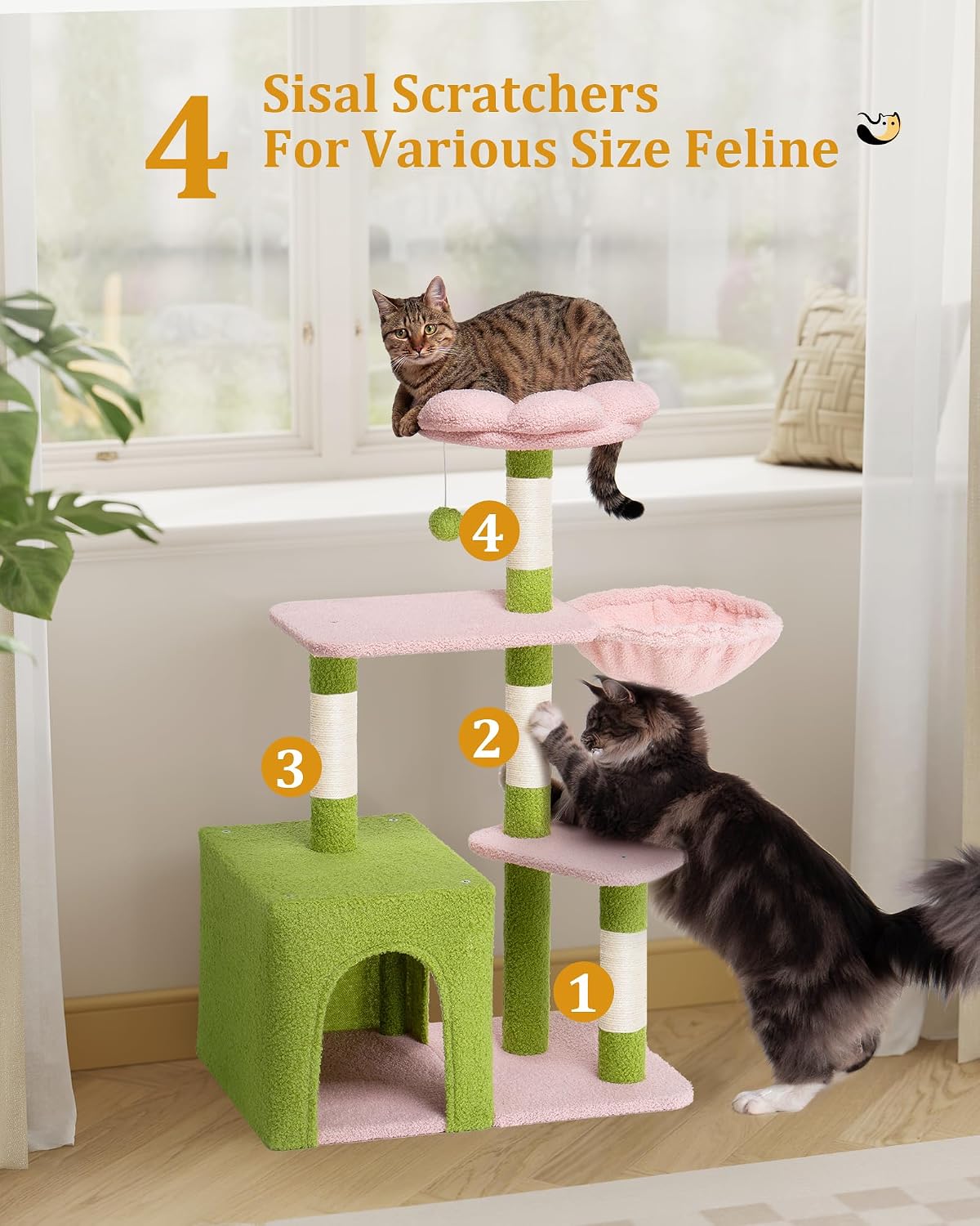 Flower Cat Tree for Indoor Cats - image 2