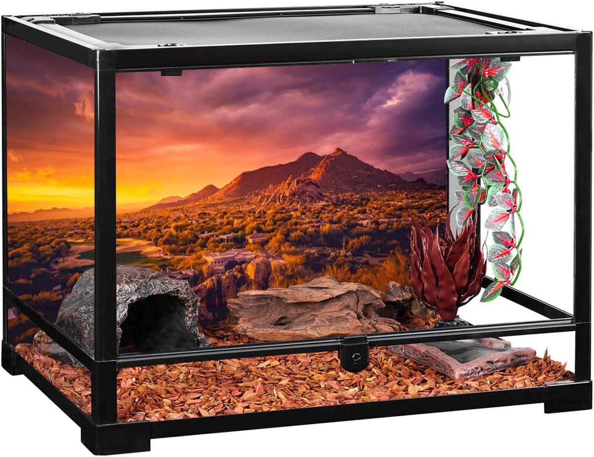48x20 in Sun Desert Terrarium Backdrop Mountain Reptile Habitat - 24x16in/60x40cm - image 4