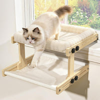 XiaZ Cat Perch for Window Cats Hammock Indoor Bed for Window - White / Large 18 * 16 * 10in