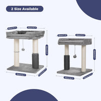 Cat Tree Tower for Large Cats Cat Scratching Post with Bed 20X16” – Essentials for Cats - Large / Gray - image 2