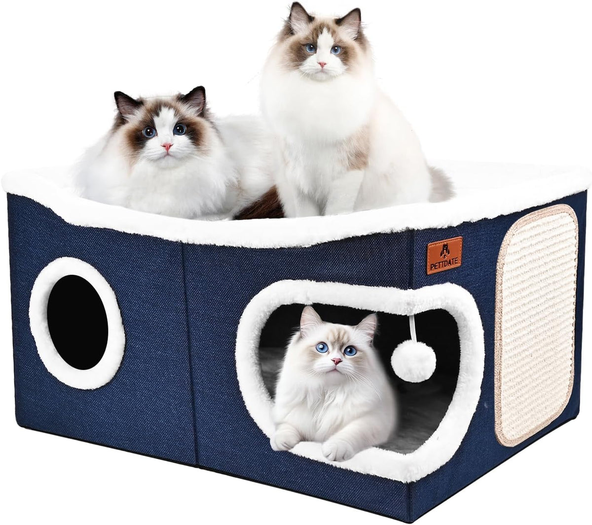 Extra Large Cat Beds for Indoor Cats - Blue / Extra Large