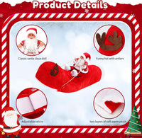 Santa Dog Costume, Dog Christmas Outfit, Riding Pet Costume - Snowflake Santa Claus / M(Neck:11.8-15" Chest:18.1-22.4") - image 3