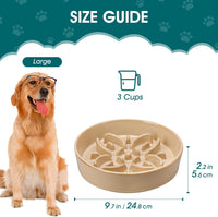 vancasso Ceramic Slow Feeder Dog Bowls - L-3 Cups / Brown - image 2