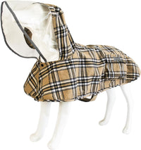 MAMORE Dog Raincoat Waterproof Reflective Adjustable Pet Rain Jacket - X-Small: 4-9lbs / Khaki