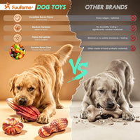 Fuufome Tough Dog Chew Toys for Medium & Large Aggressive Chewers - Brown - image 4