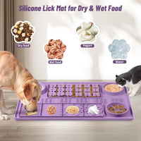 Silicone Snuffle Mat for Dogs 23.6"x 15.7" Large Slow Feeder Mat - Purple:32"x20" - image 2