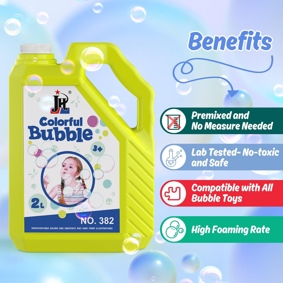 EagleStone 67 oz concentrated bubble solution refill in 2 bottles - view 4