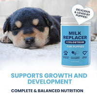 Under the Weather Puppy Milk Replacer Powder + Colostrum | Puppy Milk Replacement Formula | Nutrient-Rich Formula with Colostrum for Immune & Digestive Support – 12 oz