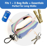 Dog Poop Bag Holder for Leash, Large-Capacity Canvas Pouch - Light Green - image 4