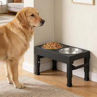 Elevated Dog Bowls Stand Large Breed - Black - image 2