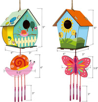 Home Composer 4 Pack DIY Bird House Wind Chime Kits for Children - image 2