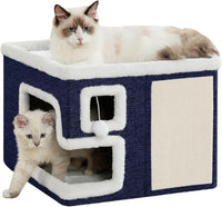Cat Houses for Indoor Cats - Blue / Large