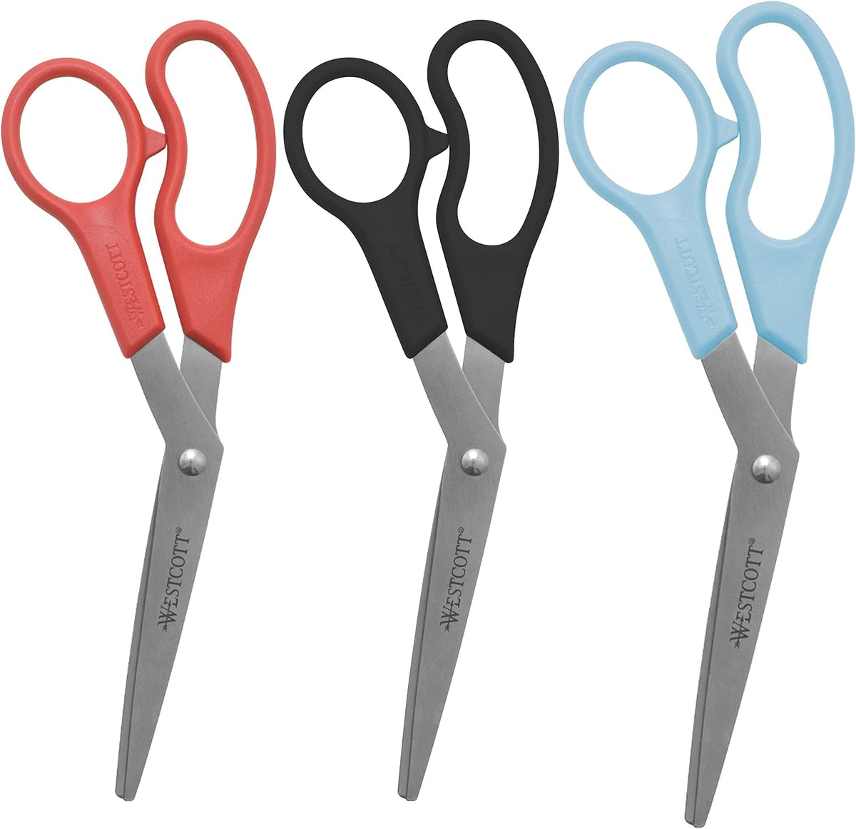 Westcott All Purpose Value Scissors, 8" Bent, Black