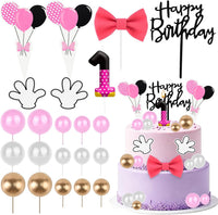 ZSMKJIAYE 25 piece racing cake topper set, red white black with number 3 candle - view 8