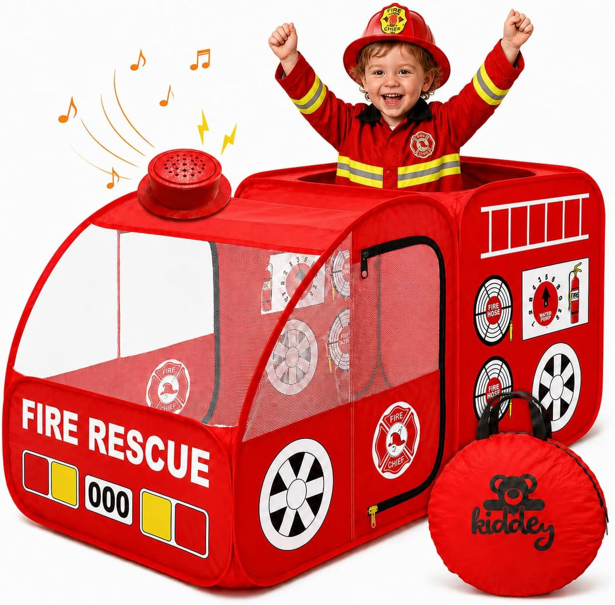 Kiddey Fire Truck Play Tent for Kids