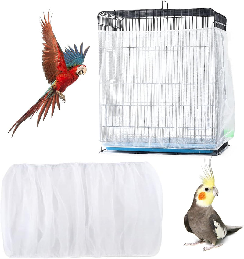 Adjustable Bird Cage Netting - White / Circumference 55″-71″, height 11.8″