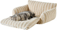 Hollypet Cat Bed Small Dog Orthopedic Couch Beds for Pets up to – Essentials for Cats - 21"L x 15"W x 8"Th / Beige - image 2