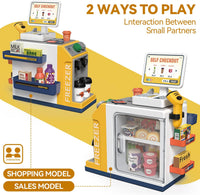 Kids Cash Register Playset, Calculator, Scanner, Ages 3+ - Yellow - image 2