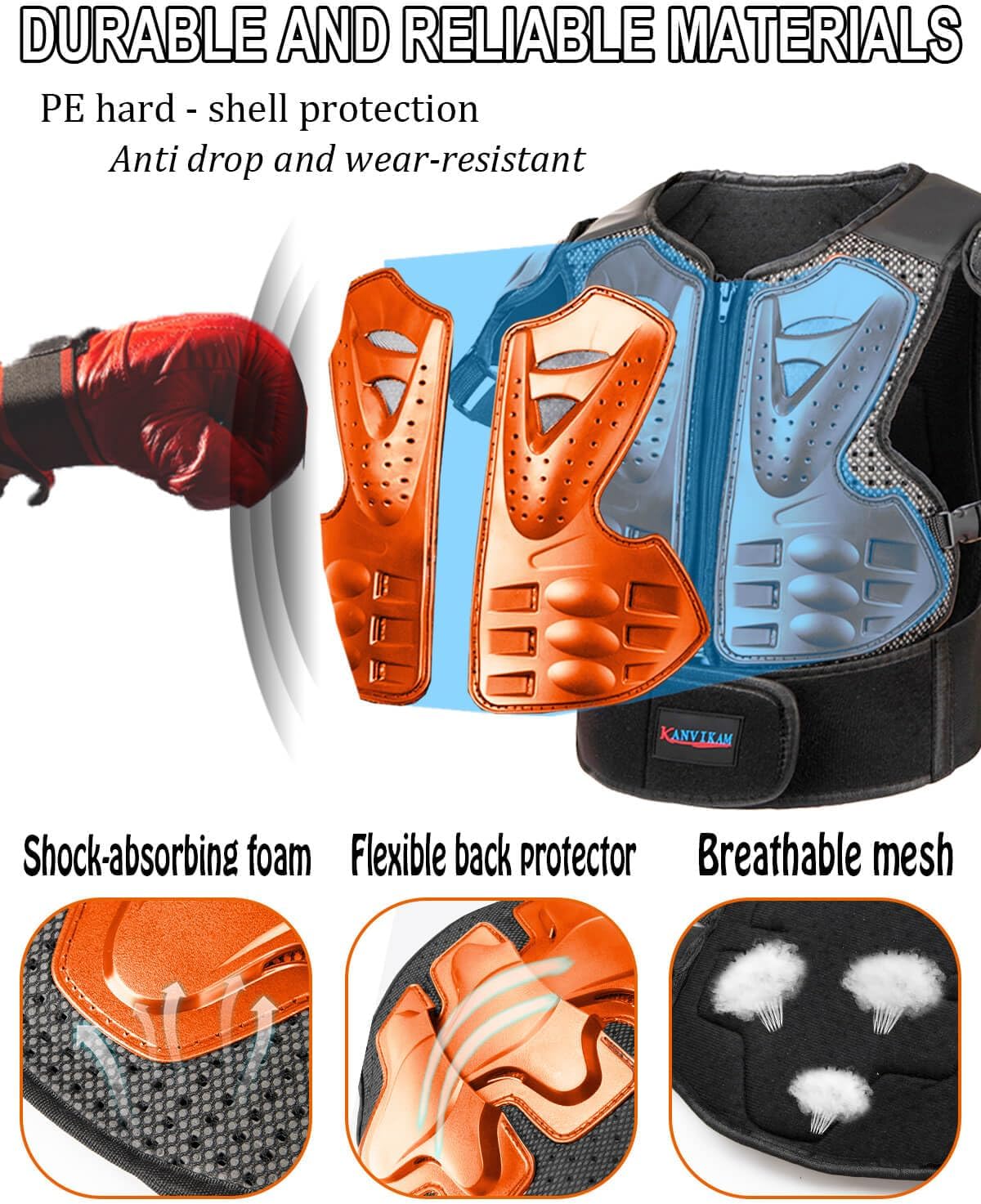 DBaoXiaoMu kids dirt bike gear armor vest suit with chest, back, knee and elbow protection - view 26