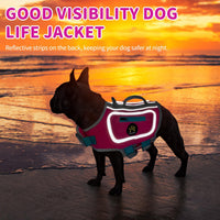 Dog Life Jacket, Good Visibility Pet Swimming Vest for Boating L – Essentials for Dogs - RosePink / Medium - image 4