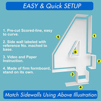 JoyBox Design 3FT DIY Mosaic Balloon Number 1 Frame - Number 4 - image 2