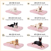 JOEJOY Large Dog Bed Crate Pad - 47.0"L x 29.0"W x 4.0"Th / Pink - image 2
