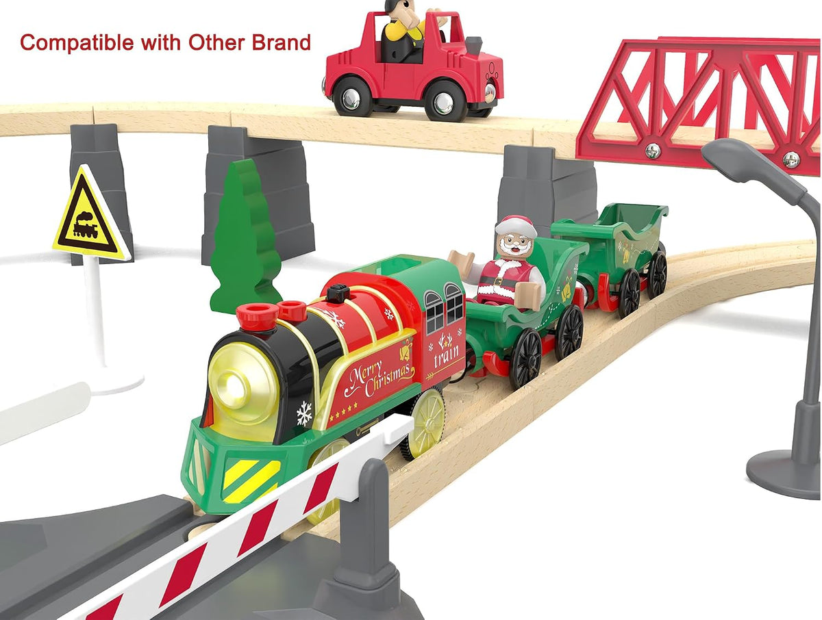 Z MAYABBO battery powered toy train with 2 magnetic cargo cars and action figure - view 5