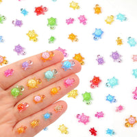 200pcs Mini Resin Ladybug Decor Tiny Ladybug for Crafts Dollhouse - Multi-colored