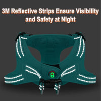 Dog Harness Step in Dog Vest Harness, Reflective Adjustable Puppy No Pull Harness Breathable Soft for Small and Medium Dogs Cats, Ocean Blue, S