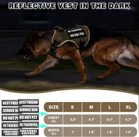 WINSEE Service Dog in Training Mesh Harness with 10 Removale Pet - X-Large / Brown - image 3