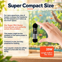 AquaMiracle 100W Dual LED Display Small Aquarium Heater for 10-20 Gal - 3-5 Gal Tanks - image 2