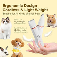 2025 New Petium 4-in-1 Dog Grooming Clippers Kit-Quiet Dog Nail Grinder & Paw Trimmer,Low Noise Cordless Pet Shaver for Small Dogs & Cats,USB-Rechargeable, 6 Guide Combs