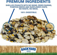 CountryMax Backyard Seeds Woodpecker No Waste Bird Seed Mix – 5 lb Bag | Shelled Peanuts, Sunflower Chips, Tree Nuts | Attracts Woodpeckers, Nuthatches, Jays