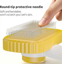 Cat brush, Cat Brush for Long or Short Haired Cats – Essentials for Cats - Yellow - image 2