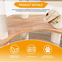SHODMI 54" Modern Cat Tree Tower for Indoor Cats - Genmai Y816ss Oak Cat Tree - image 4