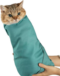 Paw Legend 35.4" Cat Wrap for Grooming Cat Wrap for Cutting Nails Cat Restraint for Nail Clipping Self Adhesive Blanket Restraint Cloth for Cats Within 22lbs