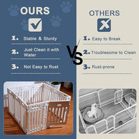 Dog Playpen with Door, DIY Shape Combination Puppy Pen,25.5" H 10-Panel Dog Fence,Non-Slip & Secure Pet Gate, Easy to Assemble(Standard Room)
