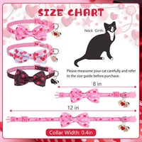 Halloween Cat Collar Breakaway with Bowtie and Bells - Pink+Blue+Black - image 2