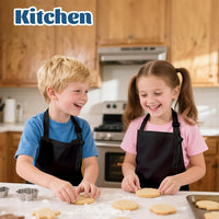 ZLEVEAYN 30 pack of black kids painting aprons with two front pockets - view 8