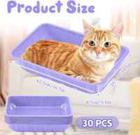 Tessco for you 30 Pack Disposable Litter Boxes for Cats - Light Purple - image 2