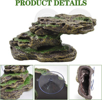 PINVNBY Basking Platform for Turtles Tortoise Dock Resin Resting Rock - 【M:8.2”Lx3.3”Wx3.1”H】 / 【brown】 - image 4