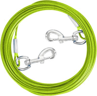 10/15/20/25FT Dog Tie Out Cable - Green / 125Ibs 10ft