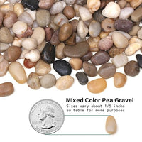 Calofulston 5lb Drainage Rocks for Potted Plants, 1/5 Inch Small Pebbles for Plants, Aquarium, Fish Tank, Terrarium, Succulent, Vases, Decorative Pea Gravel for Plants, Mixed Color