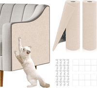 2 Pcs Self-Adhesive Cat Scratch Mat - Beige