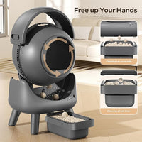 Self Cleaning Litter Box,Automatic Cat Litter Box for Multiple Cats,Robot with APP Control,Smart Dual Safety Protection,Odor-Free Waste Disposal Includes Trash Bags,Grey S20