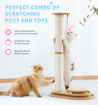 Made4Pets Kitten Toy Scratching Post for Indoor Cats with Ball Track – Essentials for Cats - 32"H - image 2