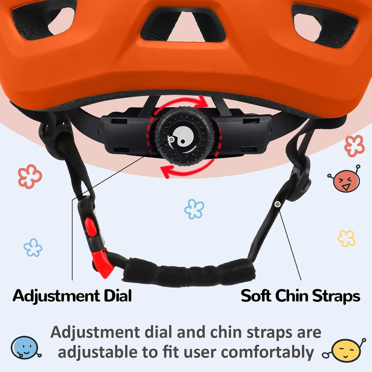 OUWOER toddler and kids bike helmet with vents and adjustable dial - view 9