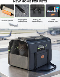 Morpilot Cat Carrier Soft for Large Medium Cats and Puppy up to – Essentials for Dogs - Dark Gray / 16.5"L x 11.0"W x 11.0"H - image 4
