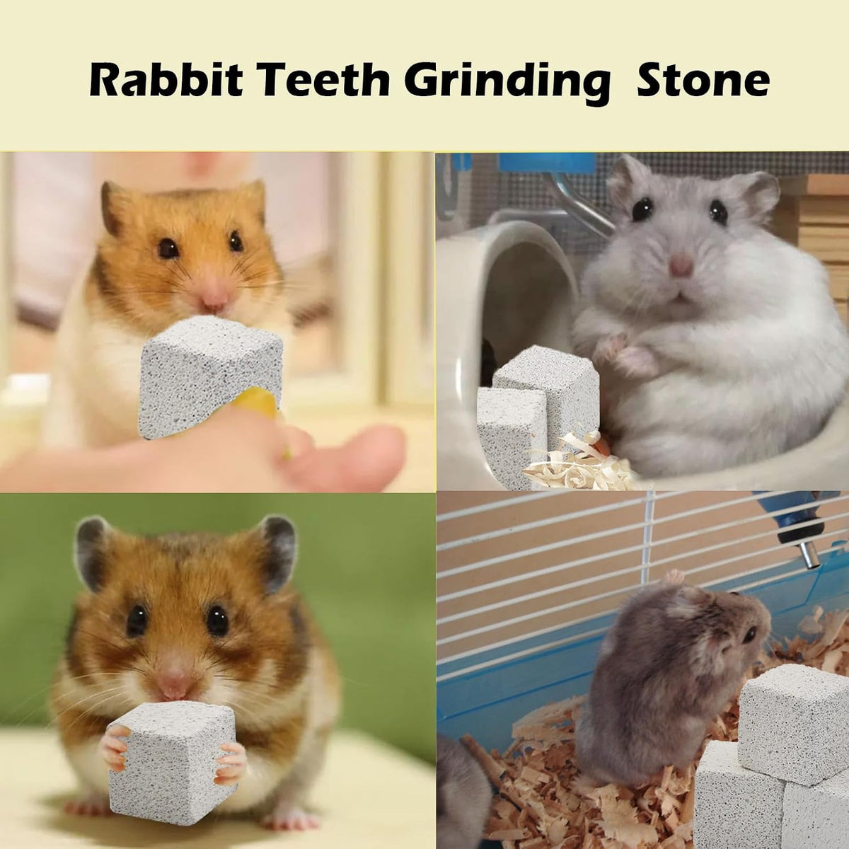 PINVNBY 15 Pcs Rabbits Lava Blocks Bunny Teeth Grinding Stone Small - 【9 PCS】 - image 2