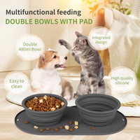 Puppy Dog Bowl, Travel Bowls Dog Food Bowls&Dog Water Bowls - Dark grey - image 2